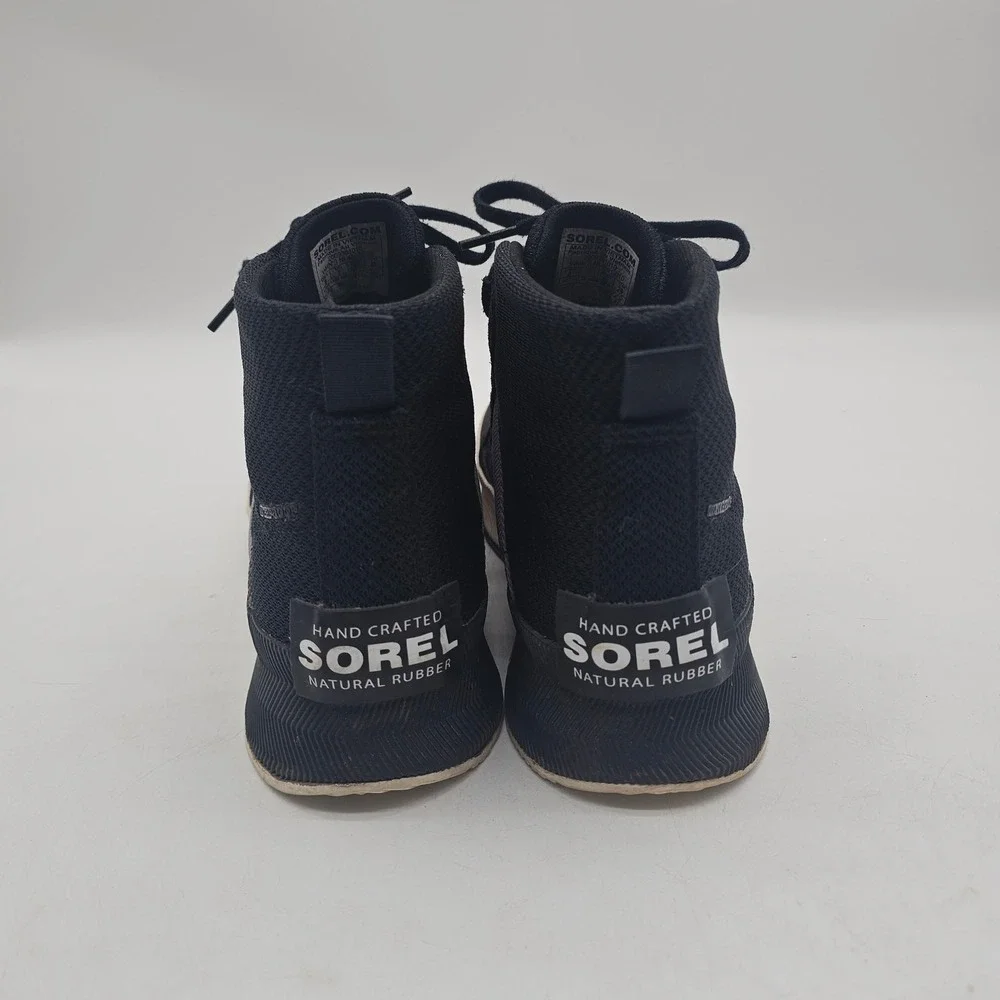 Sorel Women's 9 Out N About III Mid Sneaker Waterproof Shoes Black/Sea Salt